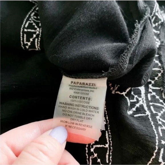Paparazzi Black Embroidered Tassel Boho Top
Blouse Size Medium - Picture 13 of 15